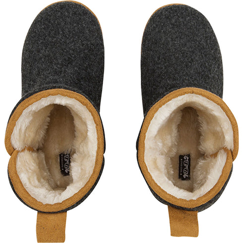 Hausschuh Damen Montana Stiefel Dunkelgrau