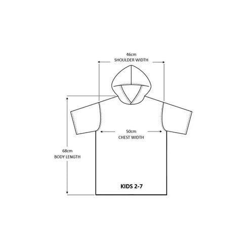 TLS Surf Poncho Kids - Black