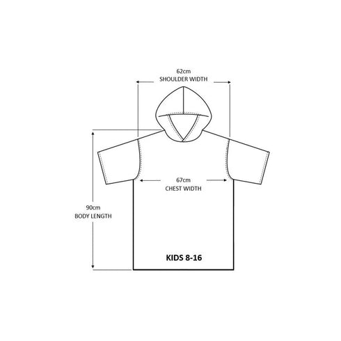 TLS Surf Poncho Kids - Black