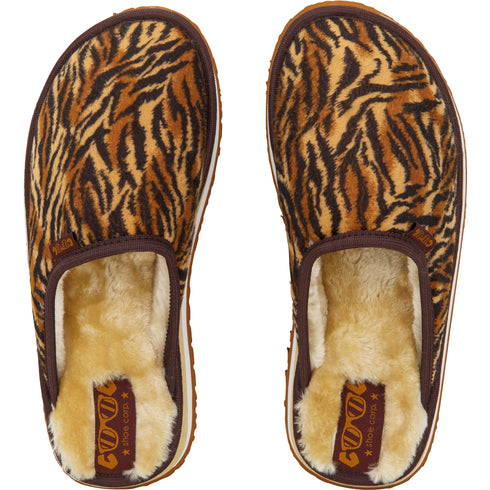 Hausschuh Damen Tigerlook